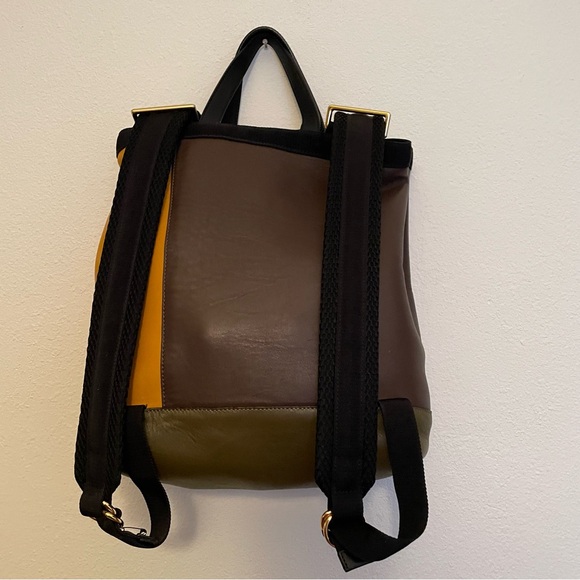 Marni Color‎ Block Leather Parachute Backpack Purse Italy main image 7